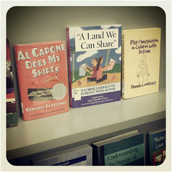 CSUEB library display autism-related material from their collection during the month of April. (By: Tashma Greene)